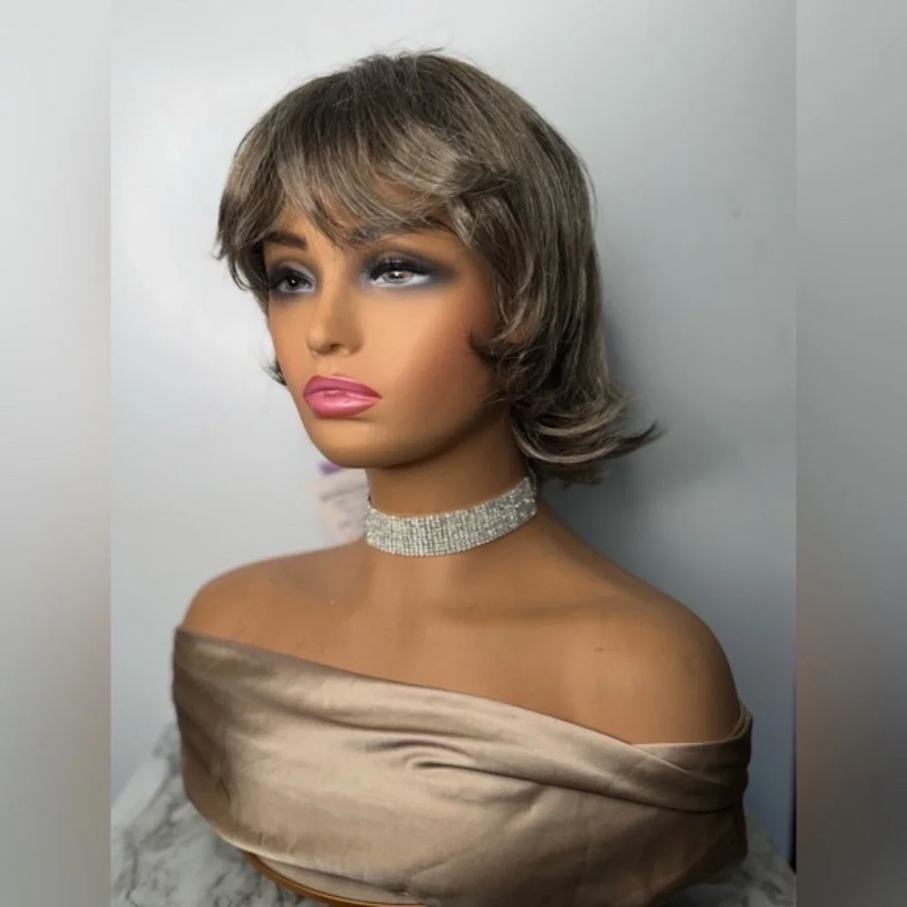PAULA YOUNG A2309 Grayish Ash light Brown Short Bob Stylish Wig color #38 - Picture 2 of 6